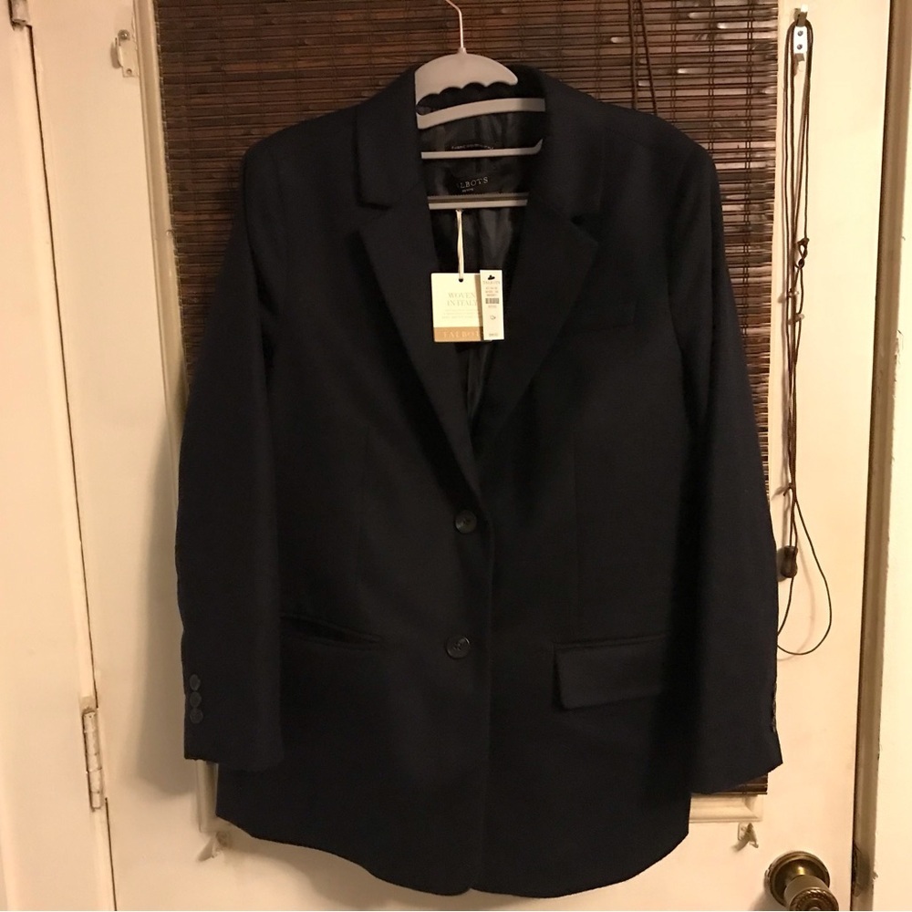 NWT Talbots Women's Woven  in Italy Wool Blend Jacket